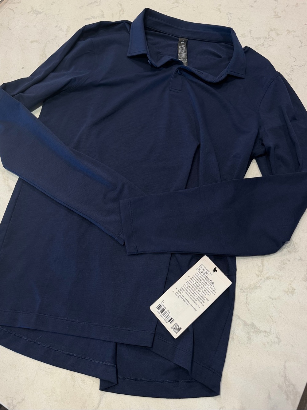 Lululemon Men’s Long Sleeve Polo Top - Navy